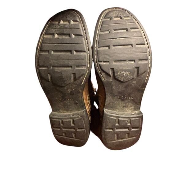 Cole Haan Men's Bryce Zip Ankle Boot Sz 8.5 Brown Leather Motorcycle Biker - Picture 7 of 10